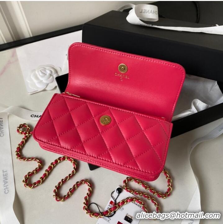 Good Product Chanel MINI FLAP BAG WITH TOP HANDLE AP3385 red