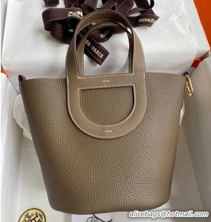 Trendy Design Hermes Original Togo Leather Bag H3602 dark gray