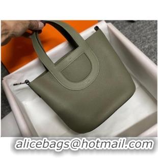 Traditional Specials Hermes Original Togo Leather Bag H3602 blackish green