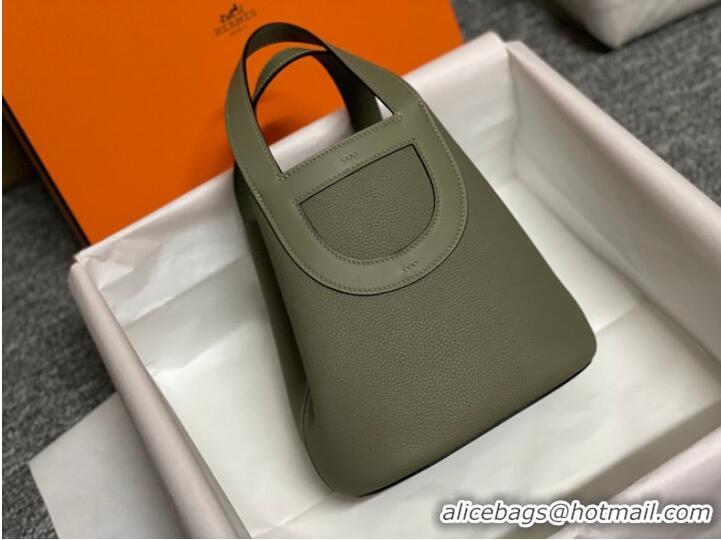 Traditional Specials Hermes Original Togo Leather Bag H3602 blackish green