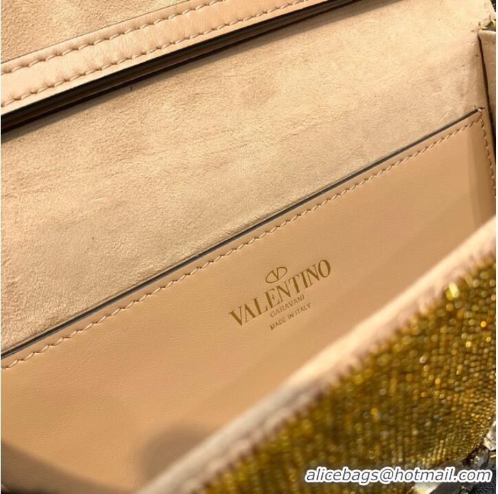 Reasonable Price Valentino Baguette Mini Re-Edition bag beads 8BS017A Gold