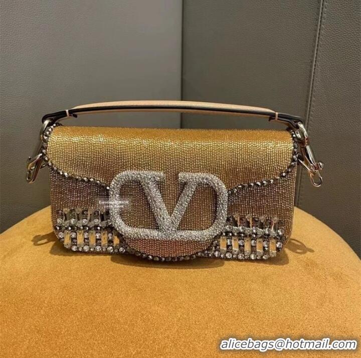 Reasonable Price Valentino Baguette Mini Re-Edition bag beads 8BS017A Gold