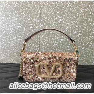 Good Product Valentino Baguette Mini sequin and leather bag 8BS017A-1