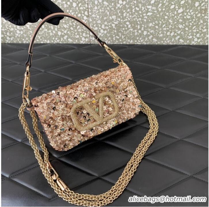 Good Product Valentino Baguette Mini sequin and leather bag 8BS017A-1