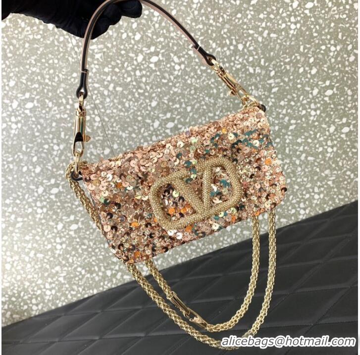 Good Product Valentino Baguette Mini sequin and leather bag 8BS017A-1