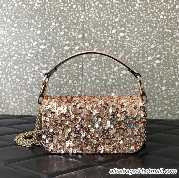 Good Product Valentino Baguette Mini sequin and leather bag 8BS017A-1