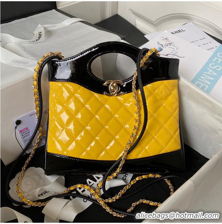 Most Popular CHANEL 31 MINI SHOPPING BAG AS4133 Yellow & Black