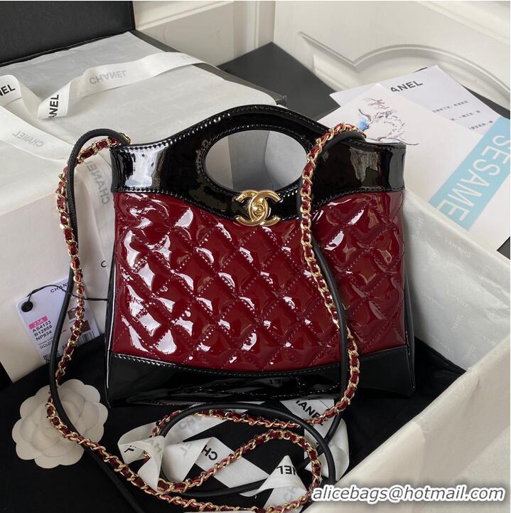 Trendy Design CHANEL 31 MINI SHOPPING BAG AS4133 Burgundy & Black