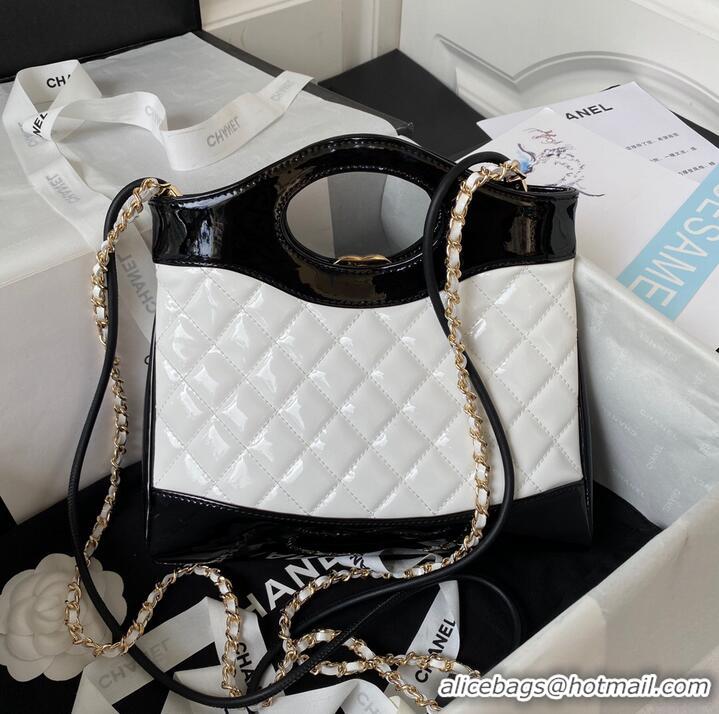 Unique Grade CHANEL 31 MINI SHOPPING BAG AS4133 White & Black