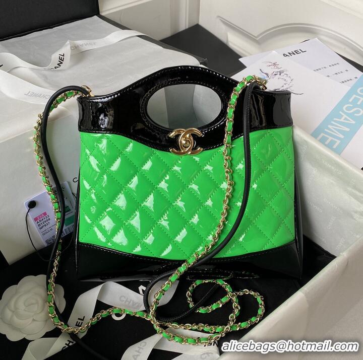 Well Crafted CHANEL 31 MINI SHOPPING BAG AS4133 green & Black