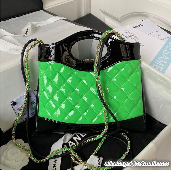 Well Crafted CHANEL 31 MINI SHOPPING BAG AS4133 green & Black