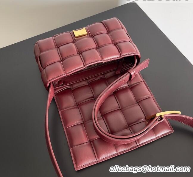 Popular Style Bottega Veneta Small Padded Cassette Cross-body Bag 717506 Burgundy 2023