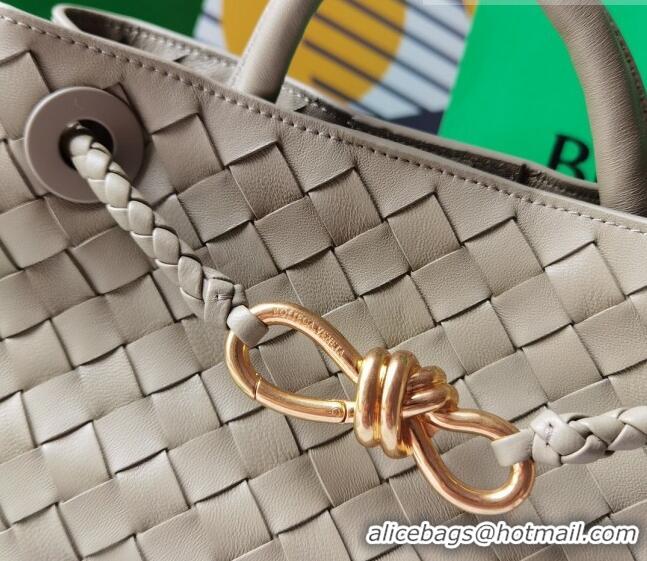 Super Quality Bottega Veneta Small Andiamo Top Handle Bag in Intrecciato Leather 743568 Travertine Green 2023