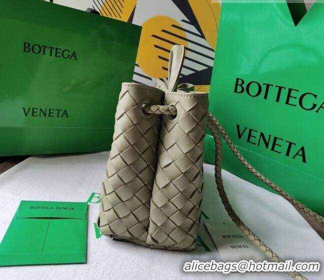 Super Quality Bottega Veneta Small Andiamo Top Handle Bag in Intrecciato Leather 743568 Travertine Green 2023