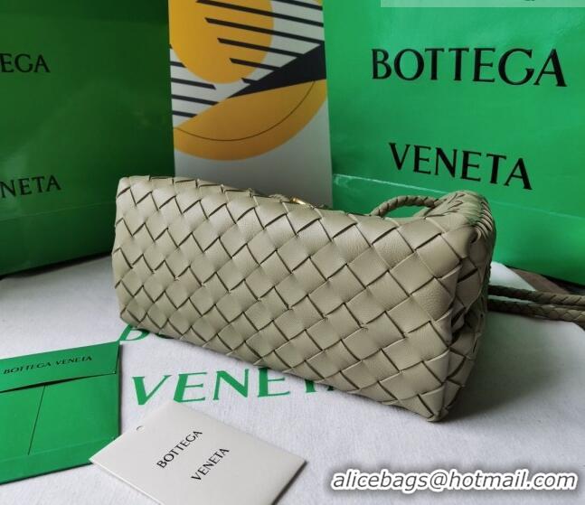 Super Quality Bottega Veneta Small Andiamo Top Handle Bag in Intrecciato Leather 743568 Travertine Green 2023