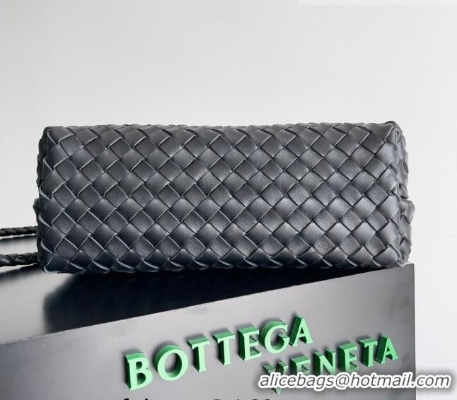 Well Crafted Bottega Veneta Medium Andiamo Top Handle Bag in Intrecciato Leather 743572 Black 2023