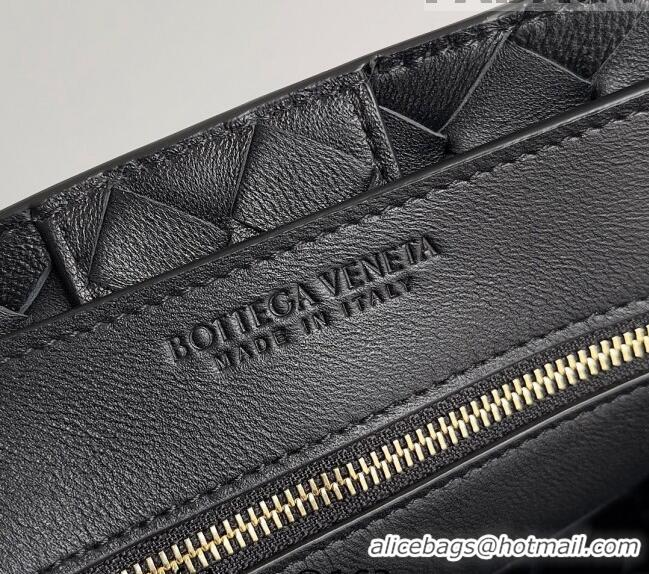 Well Crafted Bottega Veneta Medium Andiamo Top Handle Bag in Intrecciato Leather 743572 Black 2023