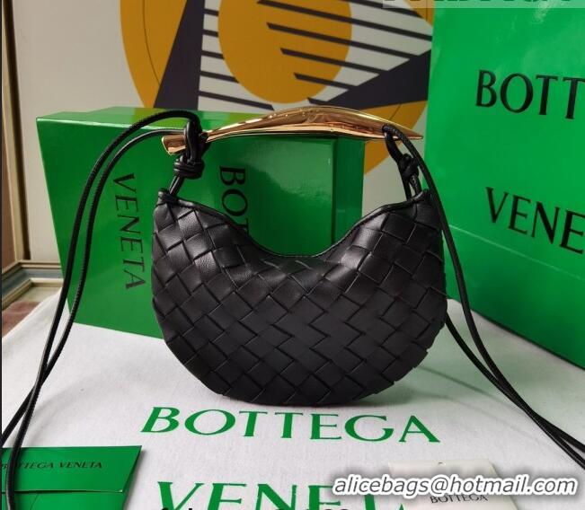 Classic Specials Bottega Veneta Mini Sardine Bag in Intrecciato Leather 744267 Black 2023