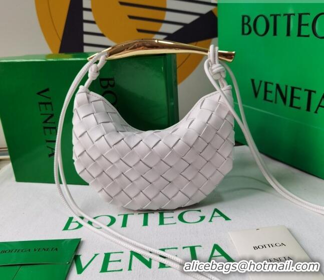 Low Cost Bottega Veneta Mini Sardine Bag in Intrecciato Leather 744267 Chalk White 2023