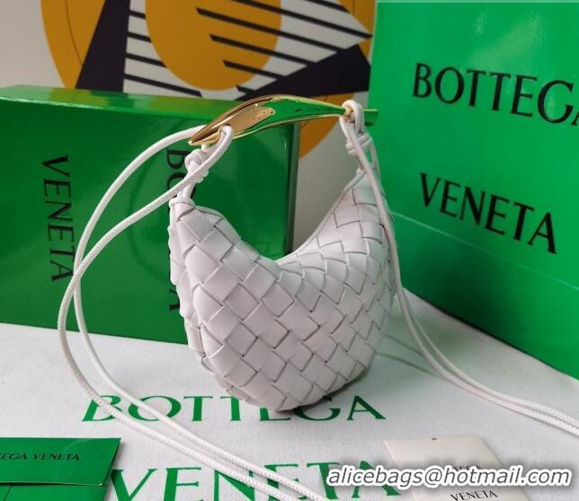 Low Cost Bottega Veneta Mini Sardine Bag in Intrecciato Leather 744267 Chalk White 2023