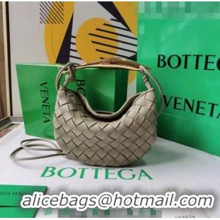 Best Price Bottega Veneta Mini Sardine Bag in Intrecciato Leather 744267 Travertine Green 2023