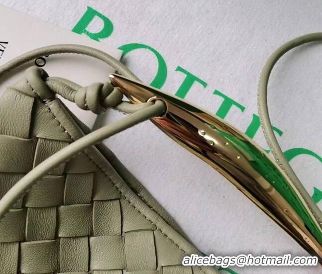 Best Price Bottega Veneta Mini Sardine Bag in Intrecciato Leather 744267 Travertine Green 2023