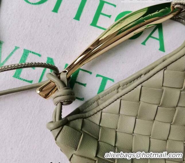 Best Price Bottega Veneta Mini Sardine Bag in Intrecciato Leather 744267 Travertine Green 2023