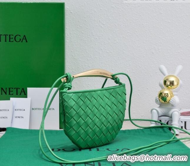 Most Popular Bottega Veneta Mini Sardine Bag in Intrecciato Leather 744267 Green 2023