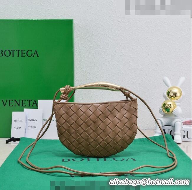 Trendy Design Bottega Veneta Mini Sardine Bag in Intrecciato Leather 744267 Brown 2023