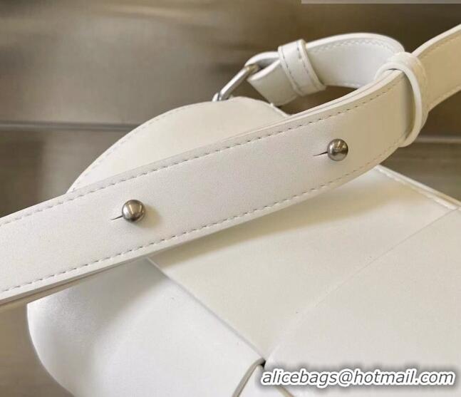 Super Quality Bottega Veneta Medium Canette Bag in Maxi-Intrecciato Leather 741562 White 2023