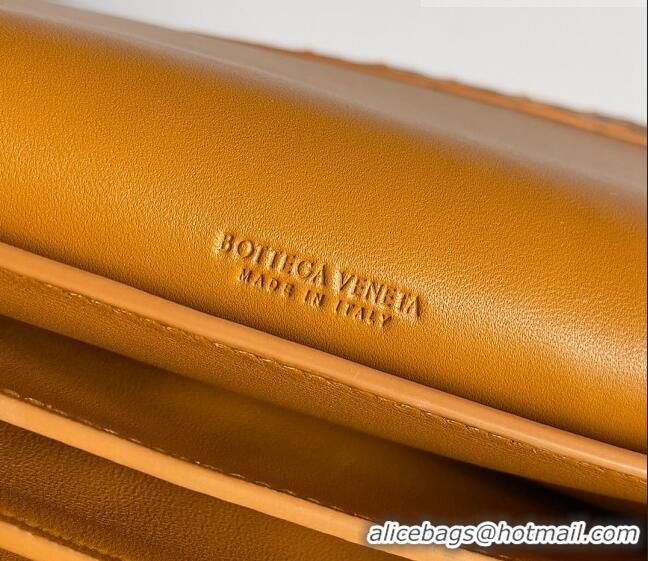 Best Price Bottega Veneta Trio Pouch On Strap Bag in Intrecciato 717435 Cob Orange 2023