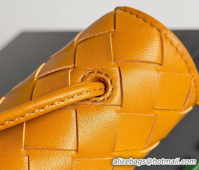 Best Price Bottega Veneta Trio Pouch On Strap Bag in Intrecciato 717435 Cob Orange 2023