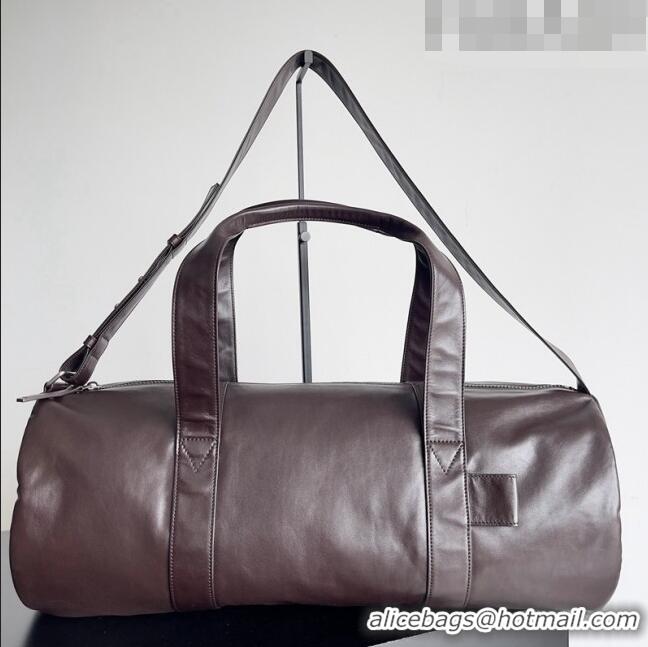 Cheapest Bottega Veneta Leather Gym Bag 731192 Brown 2023