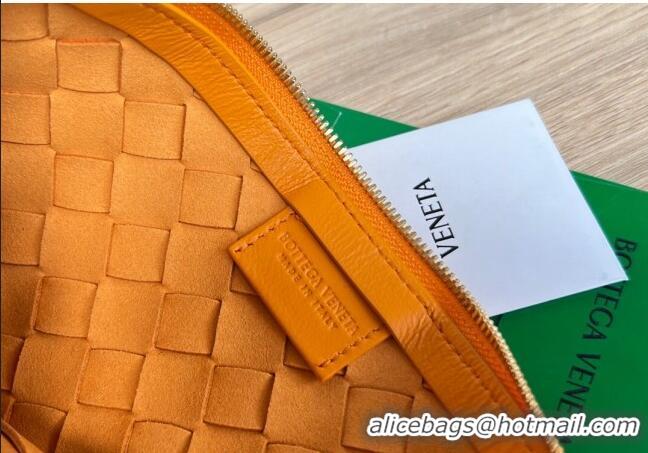 Top Quality Bottega Veneta Small Turn Pouch in Intrecciato leather 701023 Orange 2023