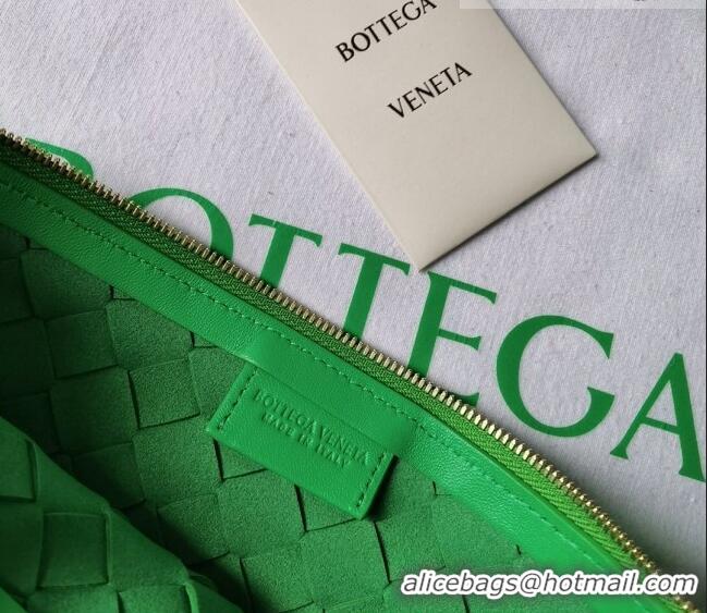 ​Shop Fashion Bottega Veneta Small Turn Pouch in Intrecciato leather 701023 Green 2023