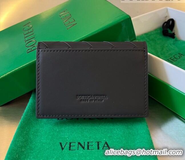 Low Cost Bottega Veneta Intrecciato Leather Business Card Case Wallet 605720 Black 2023