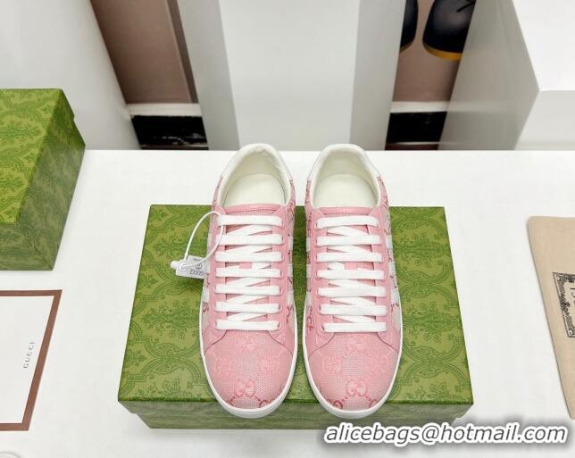 Charming Gucci x Adidas Gazelle GG Canvas Sneakers Pink 406039