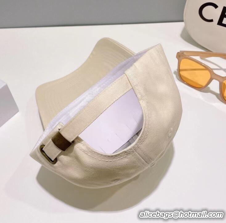 Super Quality Celine Triomphe Baseball Cap In Cotton CE8541 Cream