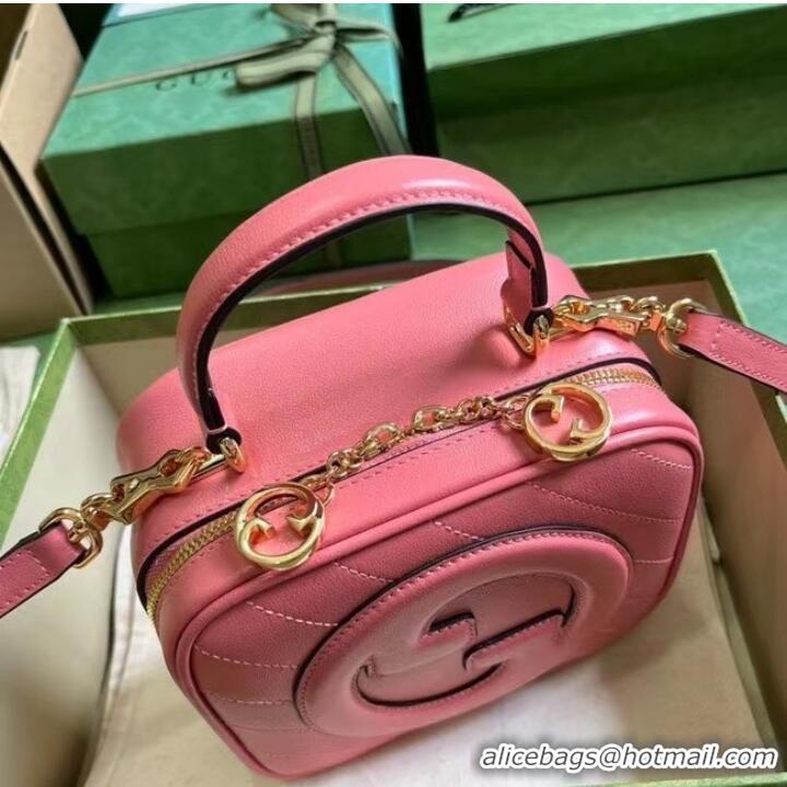 Famous Brand GUCCI BLONDIE TOP HANDLE BAG 744434 Pink