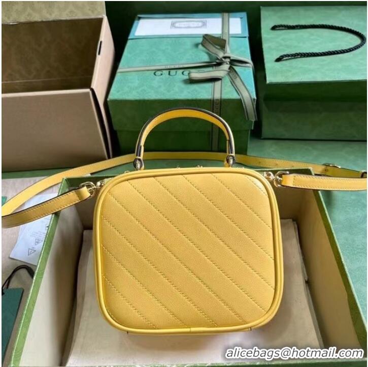 Famous Brand GUCCI BLONDIE TOP HANDLE BAG 744434 Yellow