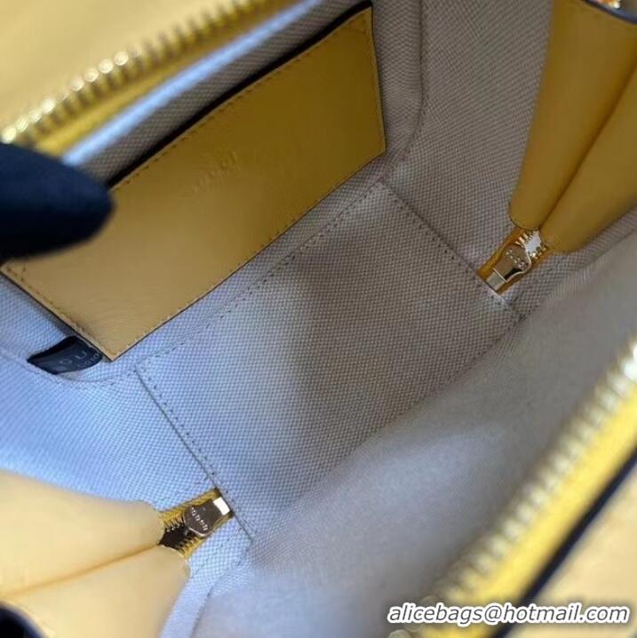 Famous Brand GUCCI BLONDIE TOP HANDLE BAG 744434 Yellow