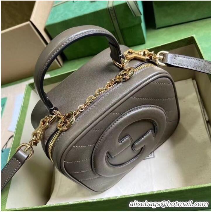 Pretty Style GUCCI BLONDIE TOP HANDLE BAG 744434 Brown