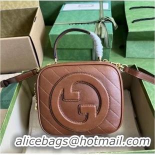 Big Discount GUCCI BLONDIE TOP HANDLE BAG 744434 Cuir