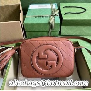 Promotional GUCCI BLONDIE SMALL SHOULDER BAG 742360 dark pink