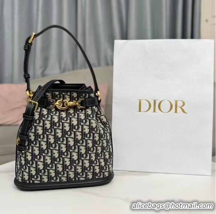 Buy Discount MEDIUM CEST DIOR BAG Blue Dior Oblique Jacquard M2271UTZQ