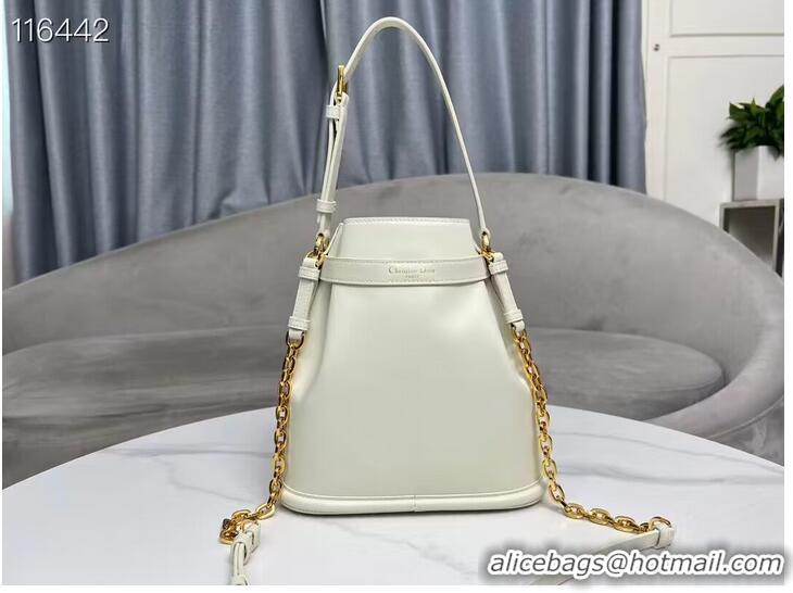 Top Grade MEDIUM CEST DIOR BAG CD-Embossed Calfskin M2271UBHA Latte