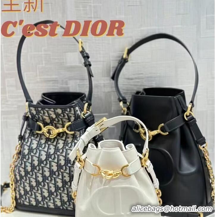 Top Grade MEDIUM CEST DIOR BAG CD-Embossed Calfskin M2271UBHA Latte