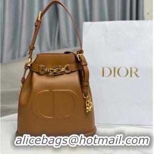 Buy Fashionable MEDIUM CEST DIOR BAG CD-Embossed Calfskin M2271UBHA brown