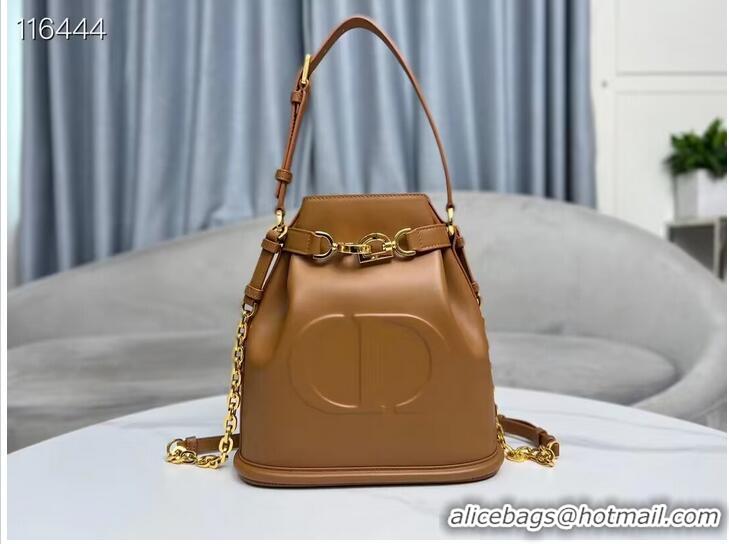 Buy Fashionable MEDIUM CEST DIOR BAG CD-Embossed Calfskin M2271UBHA brown