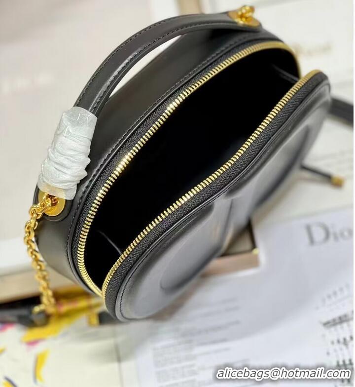 Discount DIOR SIGNATURE OVAL CAMERA BAG Calfskin with Embossed CD Signature S2201UMFV black